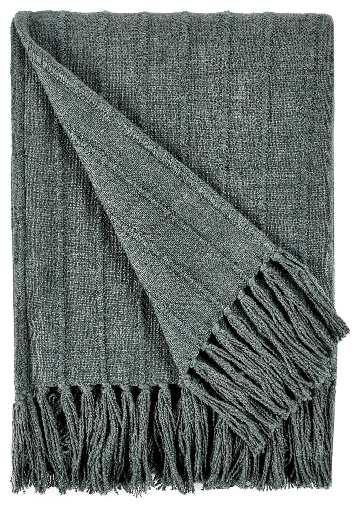 Hendri 50"x 70" Throw Blanket, Green