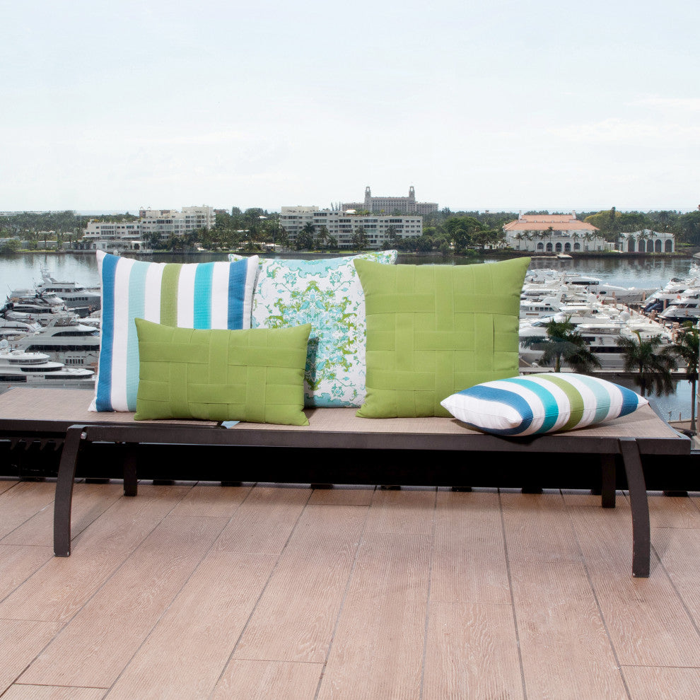 Rhodes Stripe Lumbar Indoor/Outdoor Performance Pillow, 12"x20"