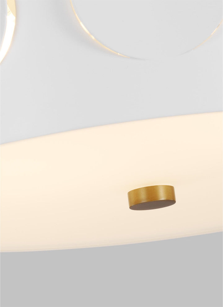 Dottie Small Flush Mount, Burnished Brass