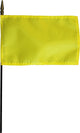 8"x12" Solid Color Stick Flag, Yellow