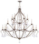 Chesterfield Chandelier, Hand-Applied Venetian Golden Bronze