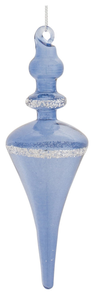 Blue Glass Finial Drop Ornament, 12-Piece Set