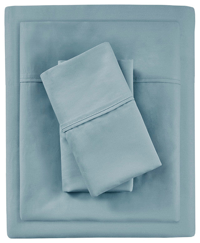 Beautyrest 1000 Thread Count Thermal Management Sheet Set, Blue, Queen