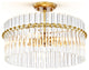 Cervine 4-light Crystal Flush Mount