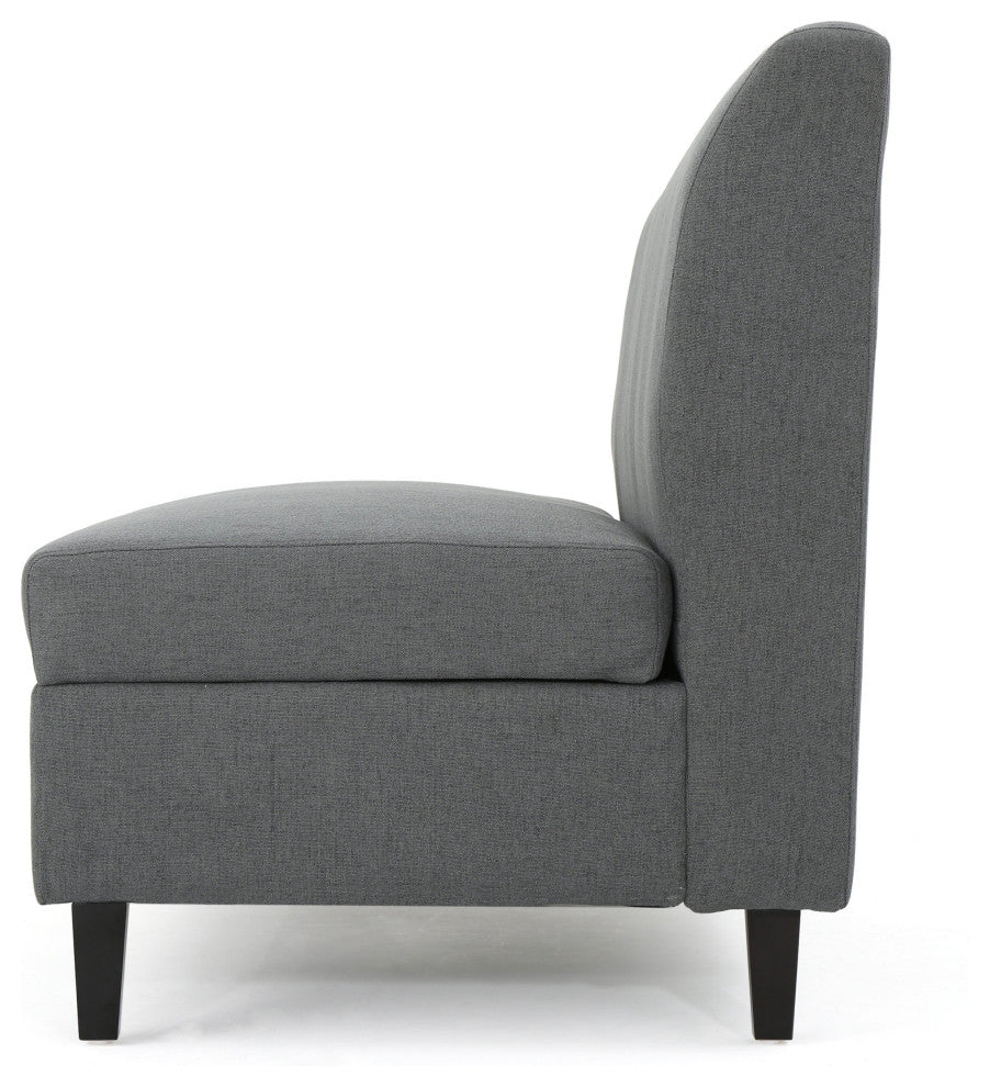 GDF Studio Toro Versatile Modern Fabric Storage Loveseat, Charcoal