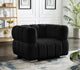 Gwen Velvet Upholstered Chair, Black, Chair