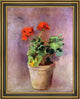 Odilon Redon the Pot of Geraniums Framed Premium Canvas Print, 18"x24"