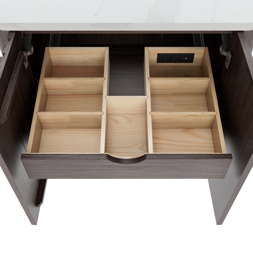 Blakely Vanity Only Collection, Brown Oak, 36