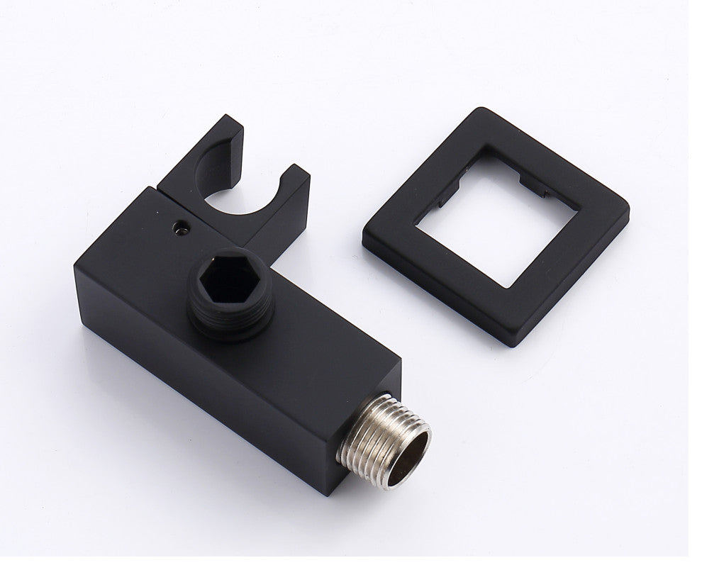 Alam Empolo 8" Wall mount Rain Shower Set, Black