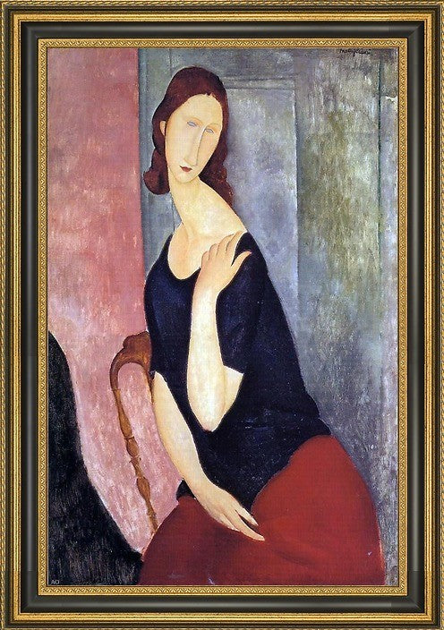 Amedeo Modigliani Portrait de Madame L - 16" x 24" Framed Premium Canvas Print