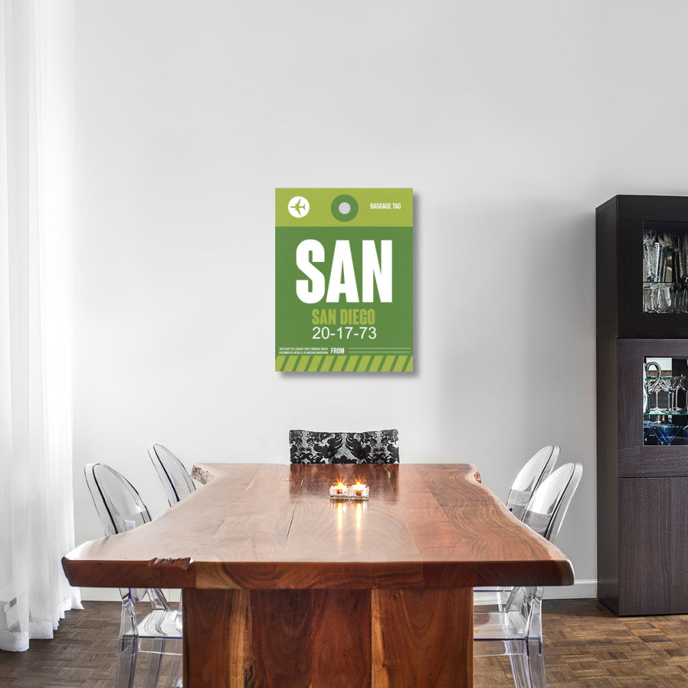 "SAN San Diego Luggage Tag 2" Fine Art Print