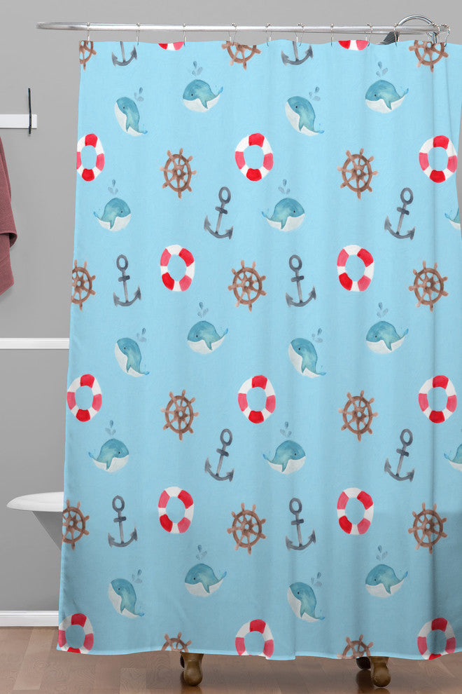 Deny Designs Wonder Forest Nautical Necessities Shower Curtain