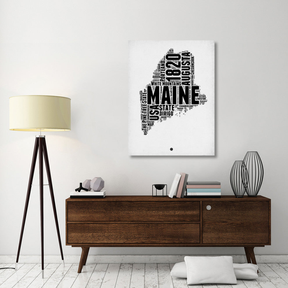 "Maine Word Cloud 2" Fine Art Print