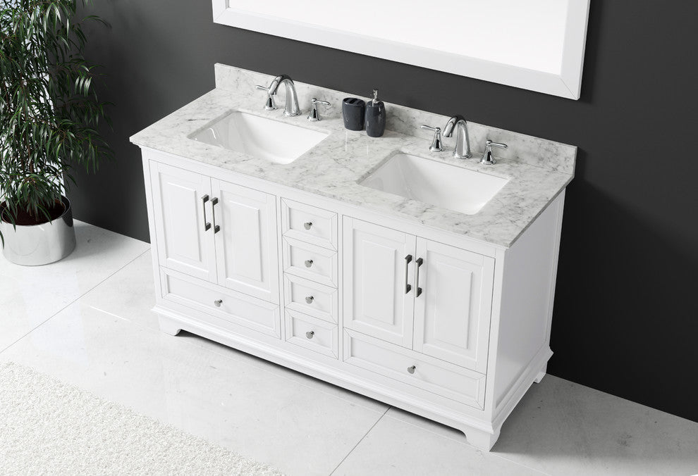 60" Double Sink Bathroom Vanity Base