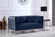 Opal Velvet Upholstered Loveseat, Navy