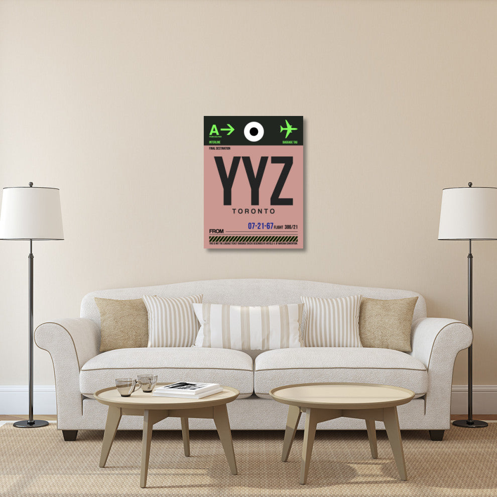 "YYZ Toronto Luggage Tag 2" Fine Art Print