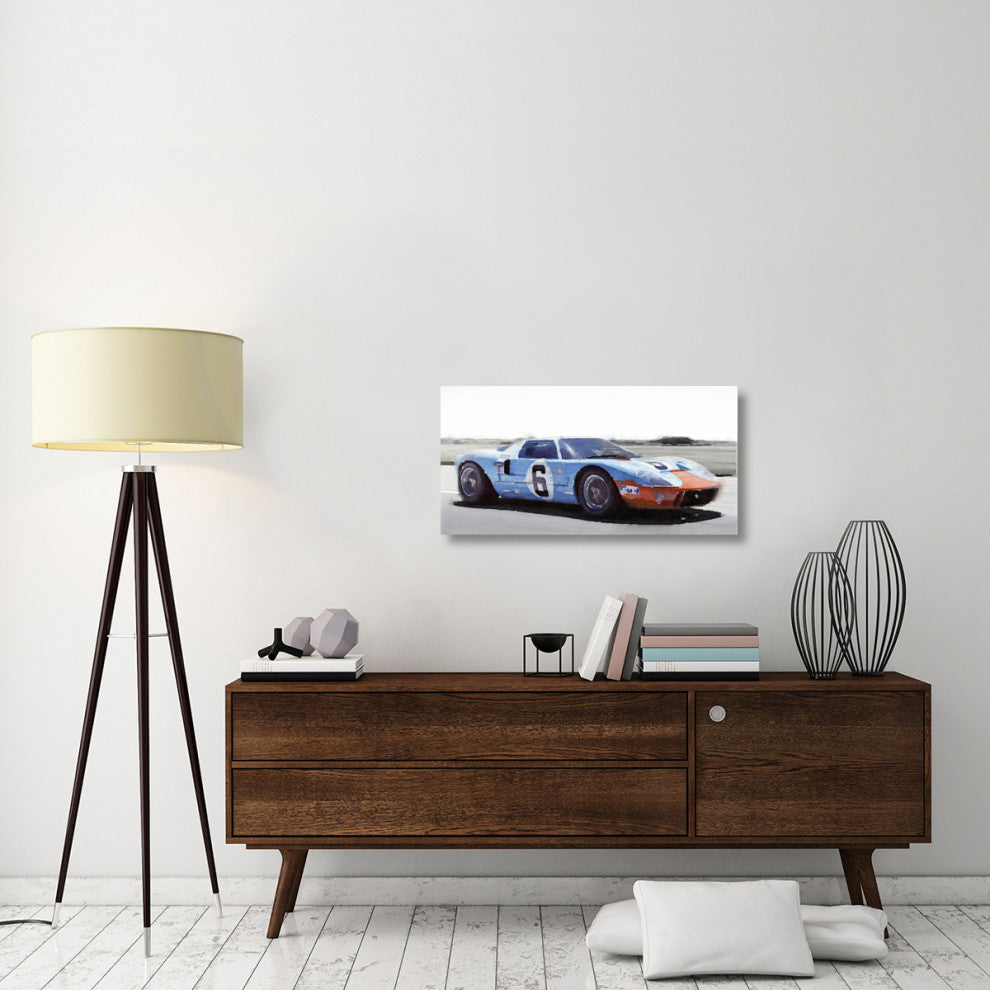 "Ford GT 40 Gulf Watercolor" Fine Art Print