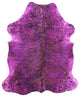 Pink Metallic Cowhide Rug 6' 4" X 5' 5" C2135
