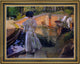 Joaquin Sorolla Y Bastida Watching the Fish Framed Premium Canvas Print, 21"x28"