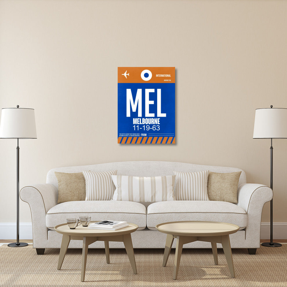 "MEL Melbourne Luggage Tag 2" Fine Art Print