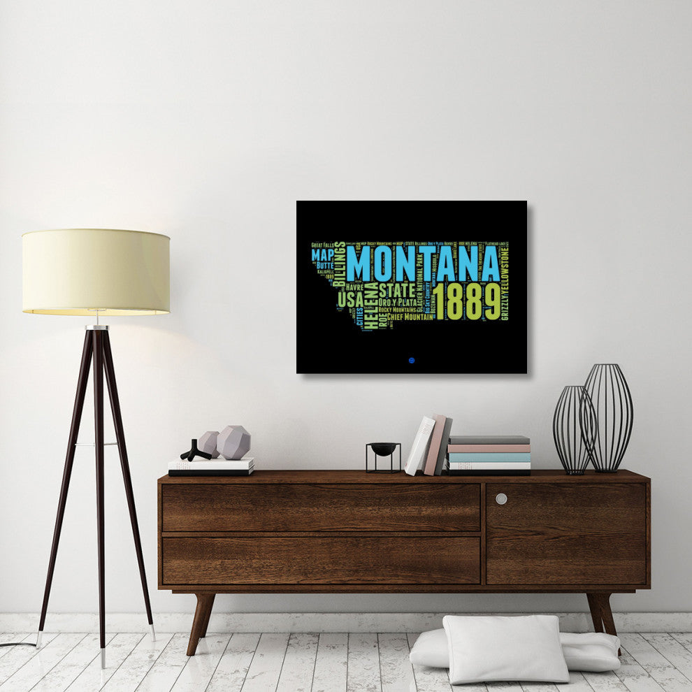 "Montana Word Cloud 1" Fine Art Print