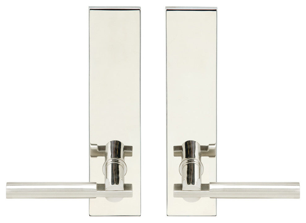 Sequoia Lever, Tubular Passage, Polished Stainless Steel, 2-3/4" Backset