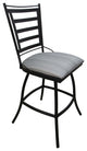 Outdoor Patio Stool Jenna Without Arms, Natural Fun on Dark Nut, 35", Without Arms