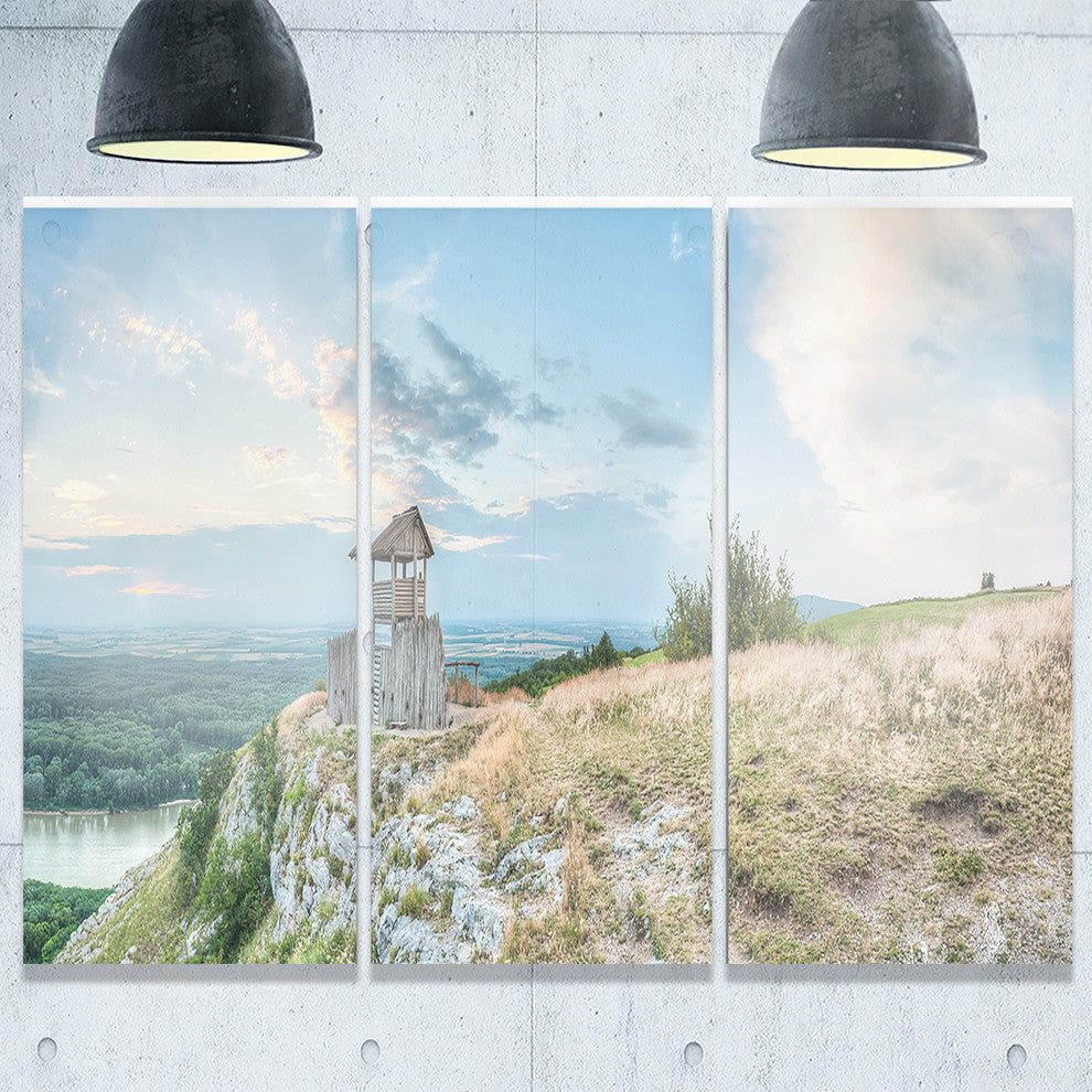"View Tower on Hill Panorama" Metal Wall Art, 3 Panels, 36"x28"