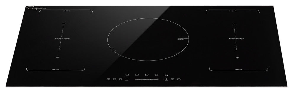 Built-in 36" 5 Elements Black Induction Cooktop Including Bridge Element