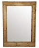 Herringbone Stained Vanity Mirror, Golden Oak, 30"x42", Vertical