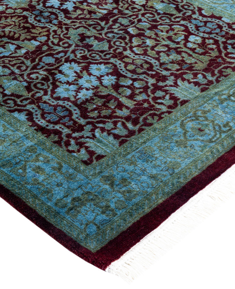 Overdyed One-of-a-Kind Hand-Knotted Area Rug Red, 2' 8" x 4' 5"
