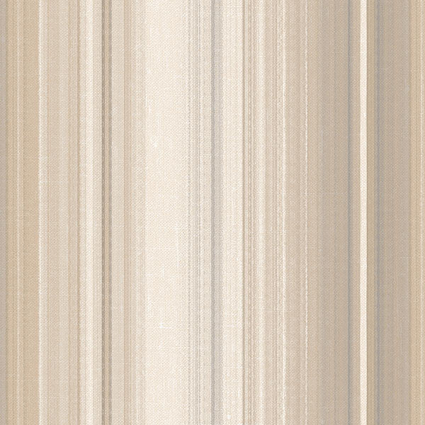 Woven Stripe Pattern Wallpaper, Taupe, 1 Bolt
