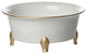 Jaipur Cachepot, White and Gold, Round