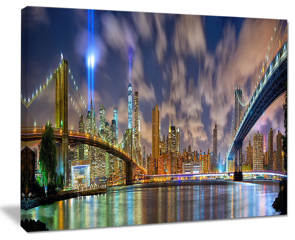 "Manhattan in Memory of September 11" Canvas Print40"x30"