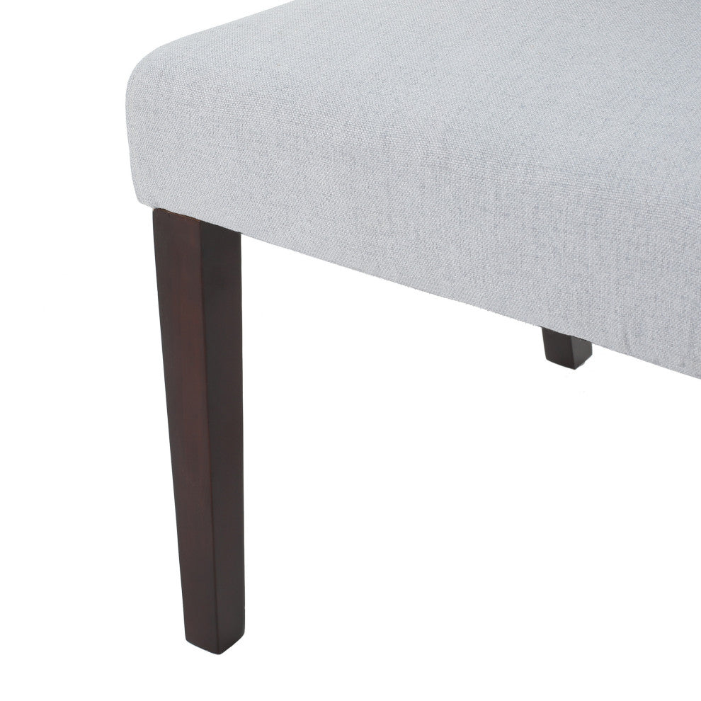 GDF Studio Blaine Tufted Wing Back Dining Chairs, Set of 2, Light Gray, Fabric