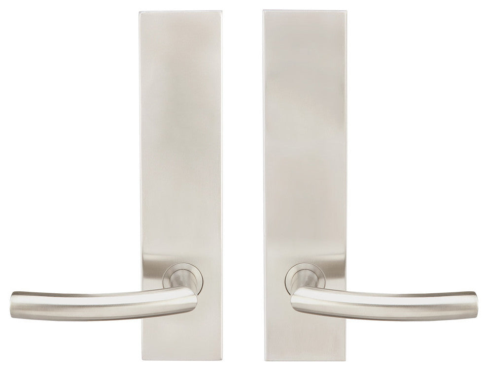 Oslo Lever, Tubular Privacy, Satin Stainless Steel, 2-3/4" Backset