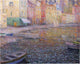 Henri Le Sidaner A Quay in Twilight - 20" x 25" Premium Canvas Print