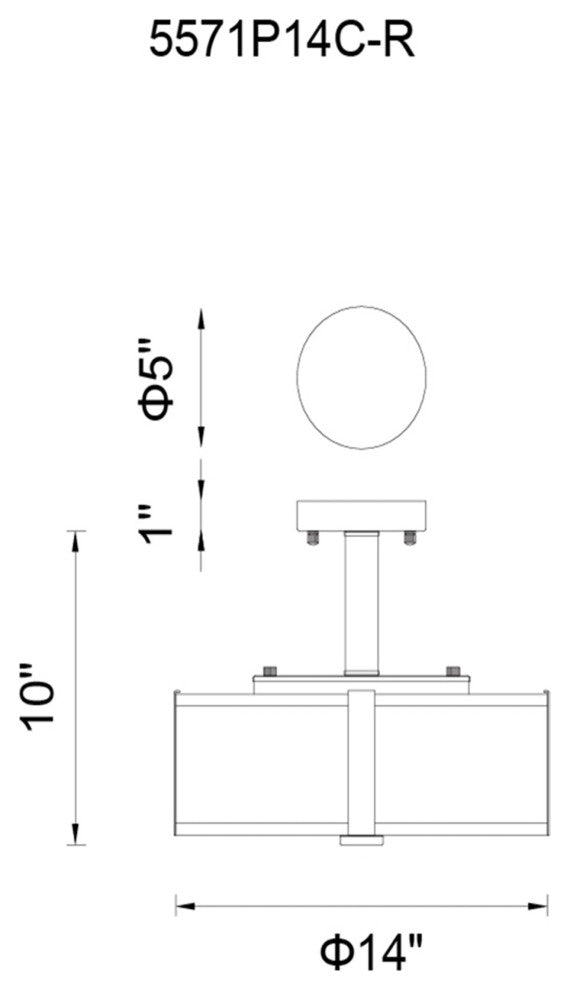 Lucie 3 Light Drum Shade Chandelier With Chrome Finish