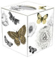 TB2711 - Black and White Flowers Butterflies Tissue Box Cover
