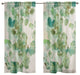 Green Watercolor Eucalyptus 84" Sheer Window Curtain