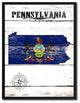 Pennsylvania State Flag Canvas, 22"x29"