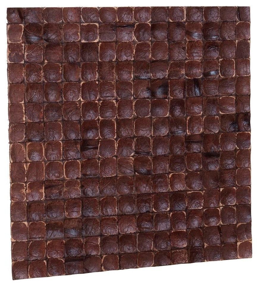 East at Main Brown Luster Coconut Shell Wall Tile