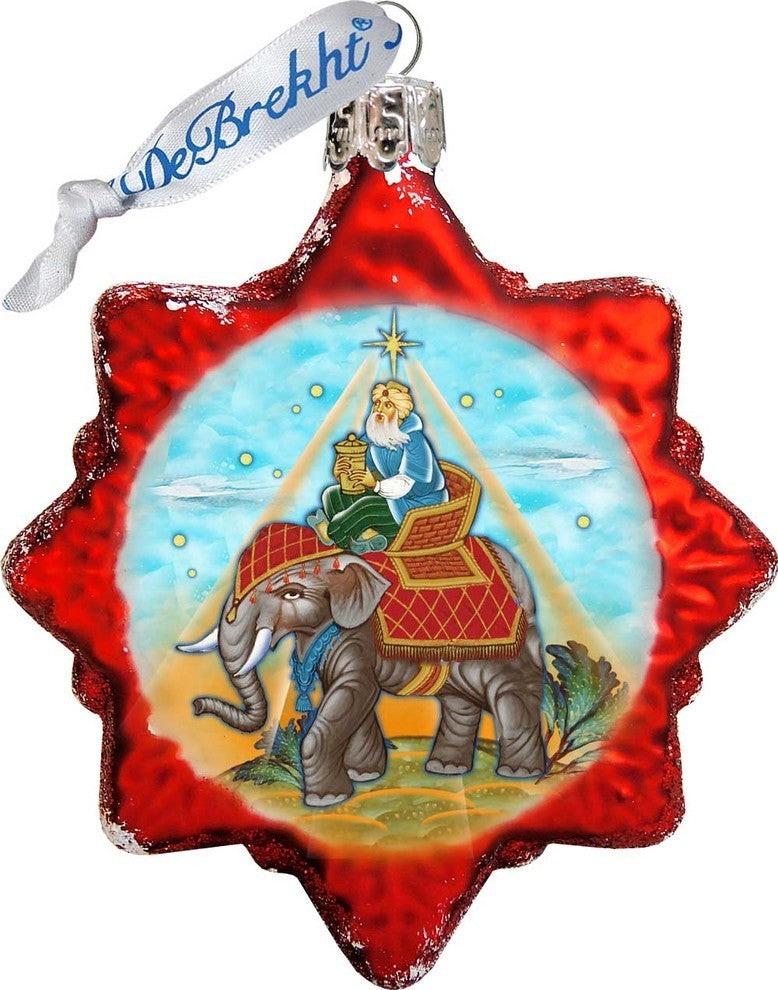 Keepsake Gaspar Three Kings Scenic Glass Ornament
