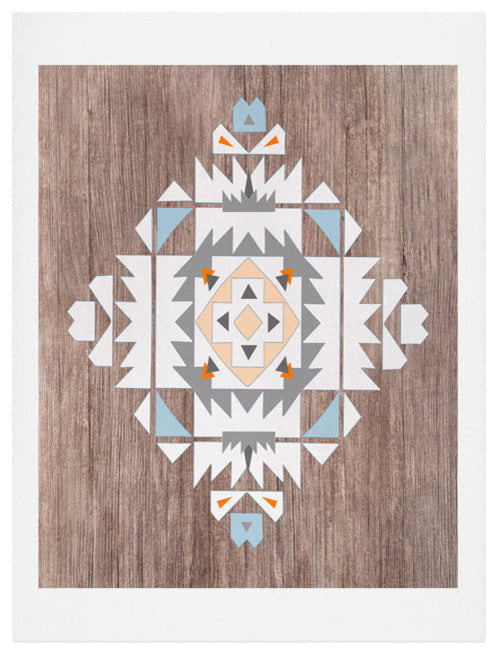Deny Designs Iveta Abolina Cream Tribal Art Print