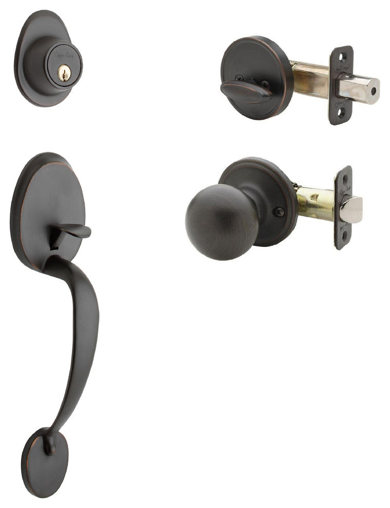 Active Handle Set, Ball Knob Interior Trim, Tuscan Bronze