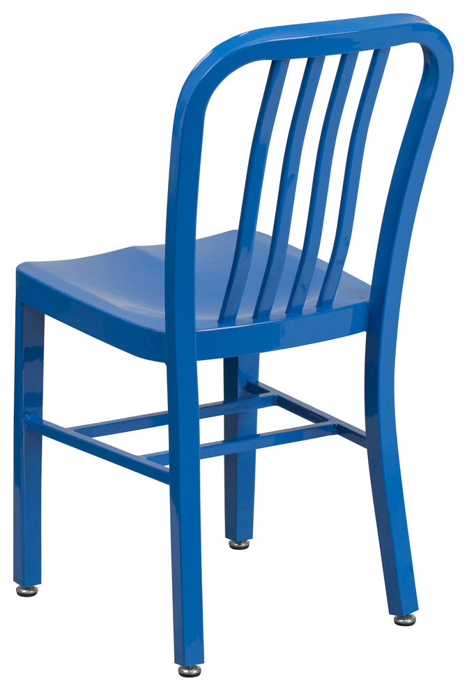 Metal Indoor-Outdoor Chair, Blue