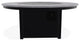 54" Round Marine Grade Fire Table with Propane Shelf, Black/Cape Gray