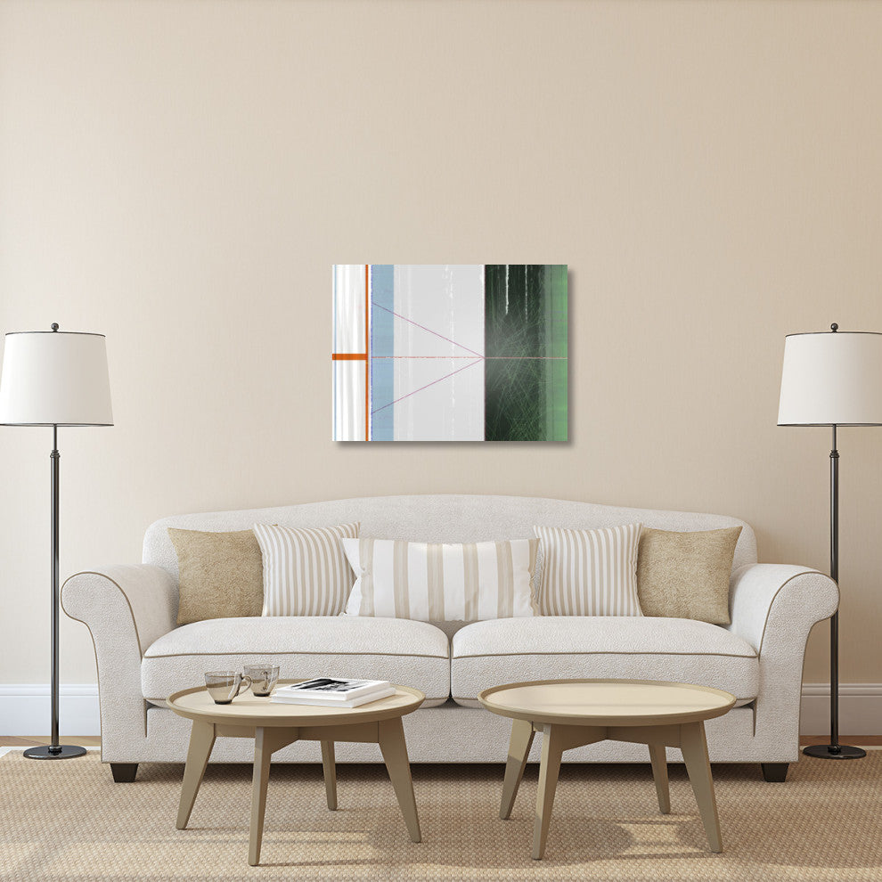 "Abstract Orange And Green" Fine Art Print