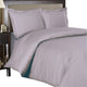 100% Cotton 300TC Striped Duvet Cover Set, Lilac, Full/Queen