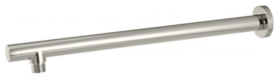 1/2" Ips X 16" Round 90-Degree Rain Arm With Flange In Polished Nickel